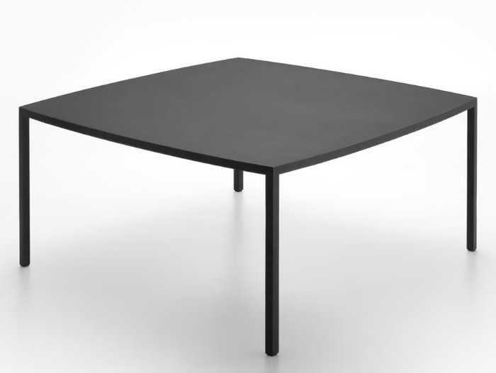 TENSE CURVE - Square reconstructed stone table _ MDF Italia